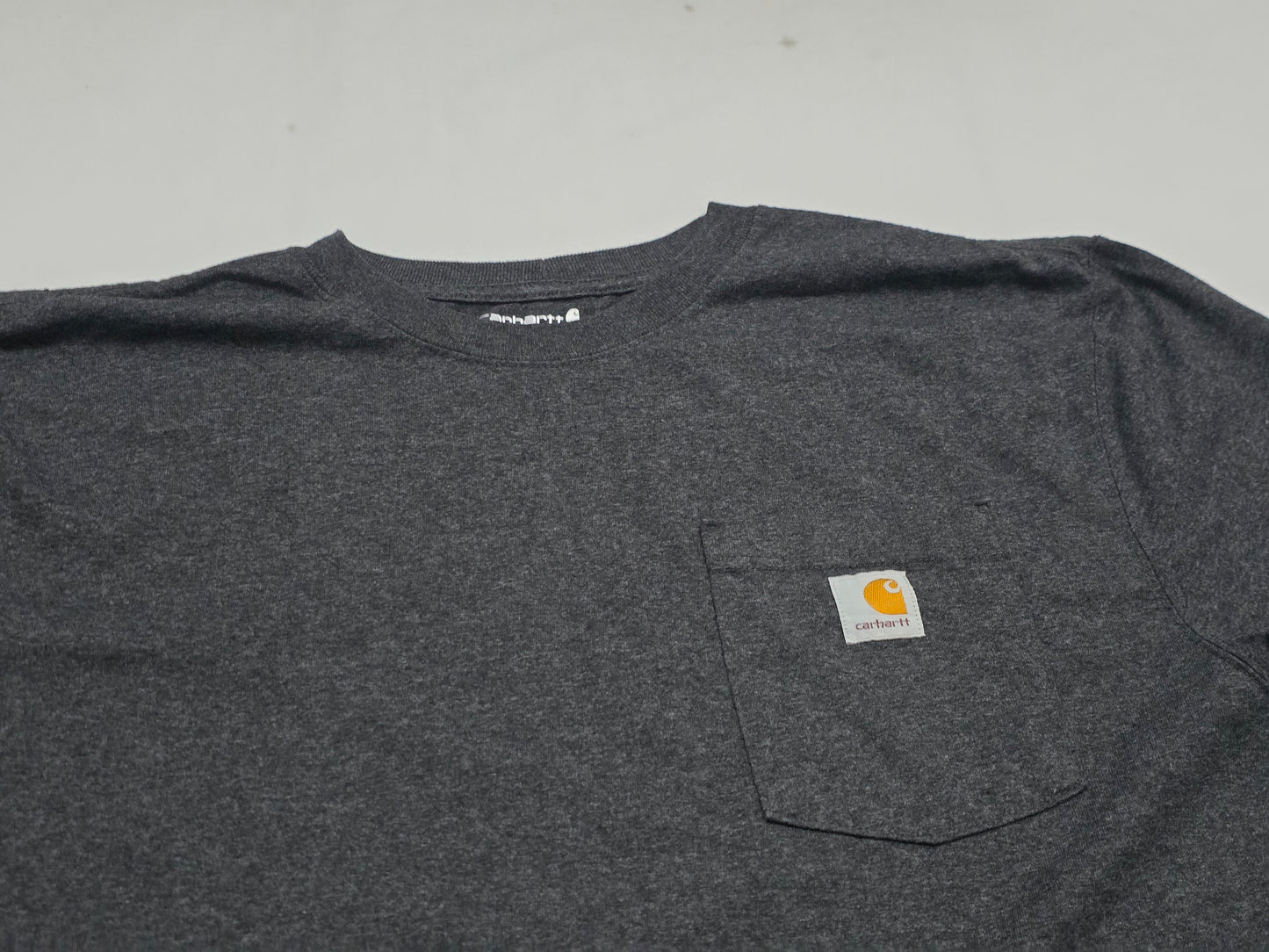 Playera Carhartt Grande L Gris Manga Larga