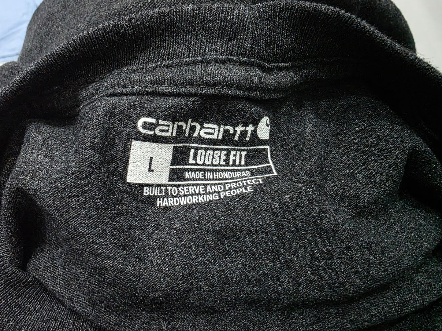 Playera Carhartt Grande L Gris Manga Larga