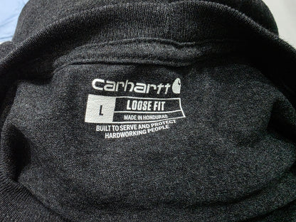 Playera Carhartt Grande L Gris Manga Larga