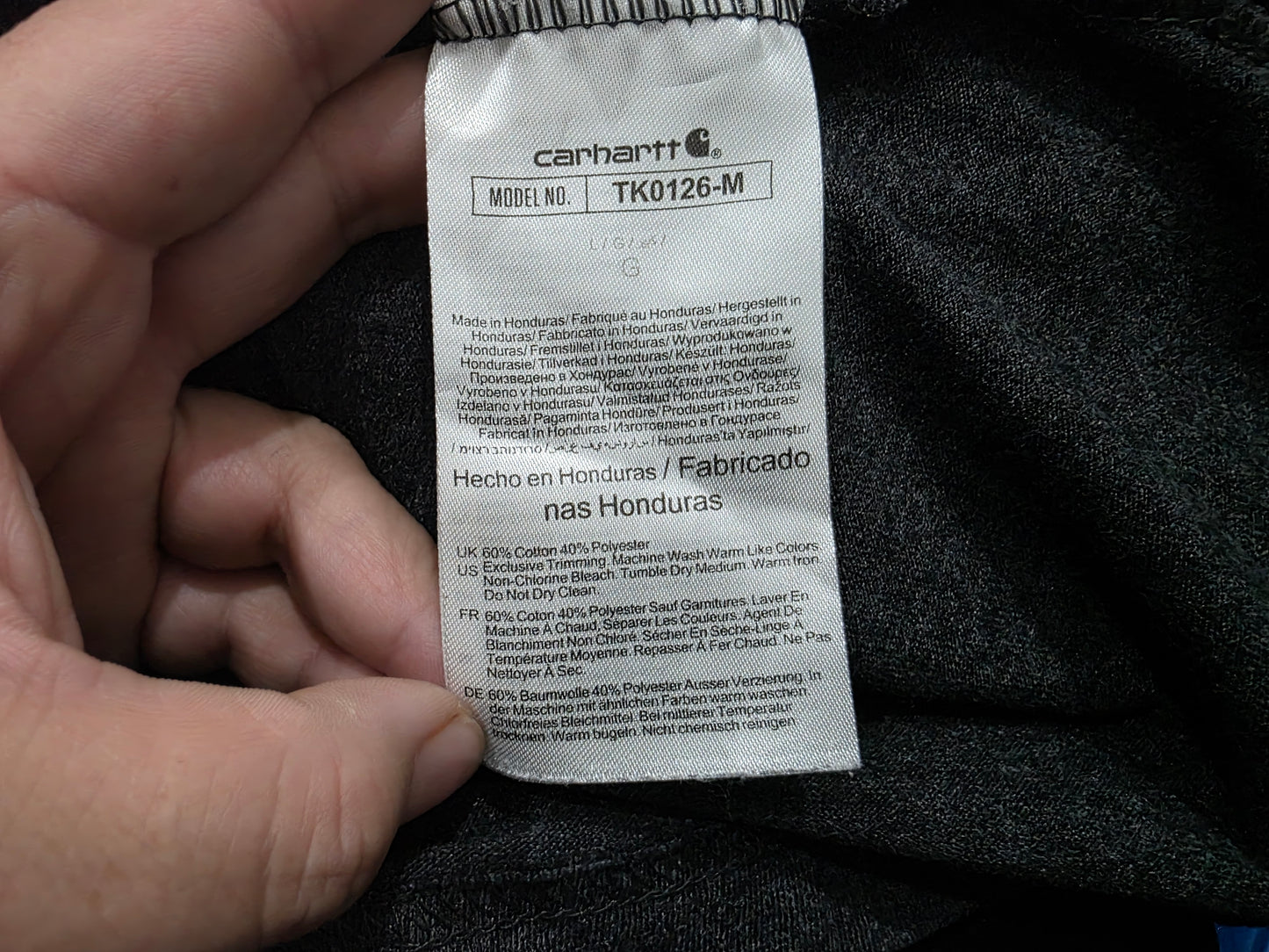 Playera Carhartt Grande L Gris Manga Larga