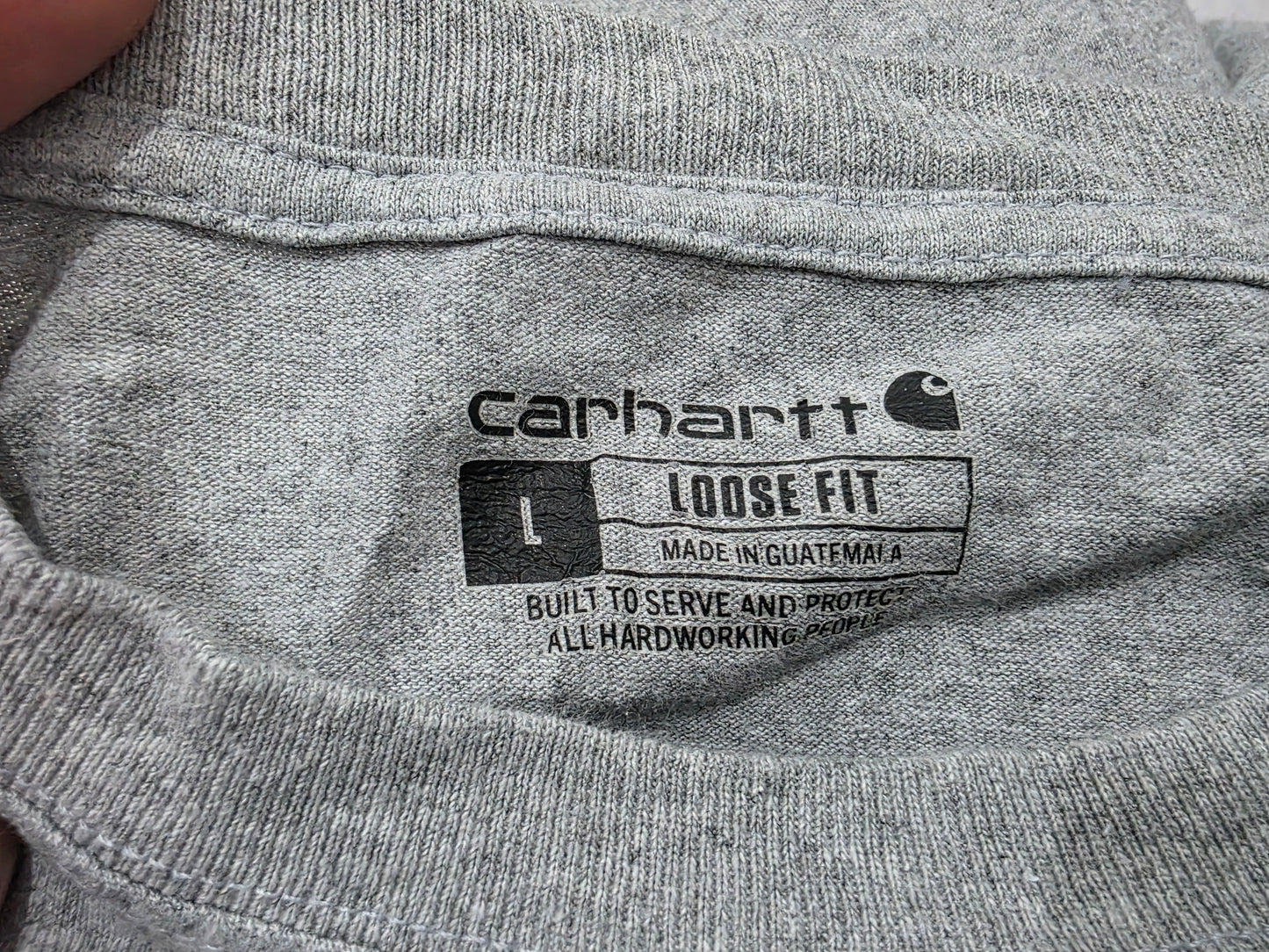 Playera Carhartt Grande L Gris Claro