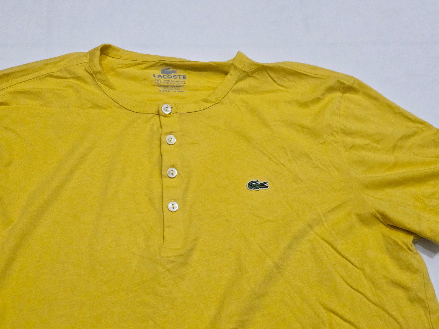 Playera Lacoste Grande L Fr 5 Amarillo