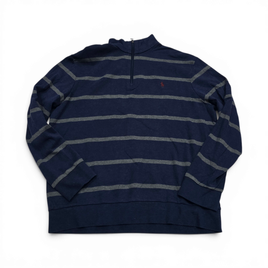 Sueter Ralph Lauren Grande L Azul Y Gris Pony Vino
