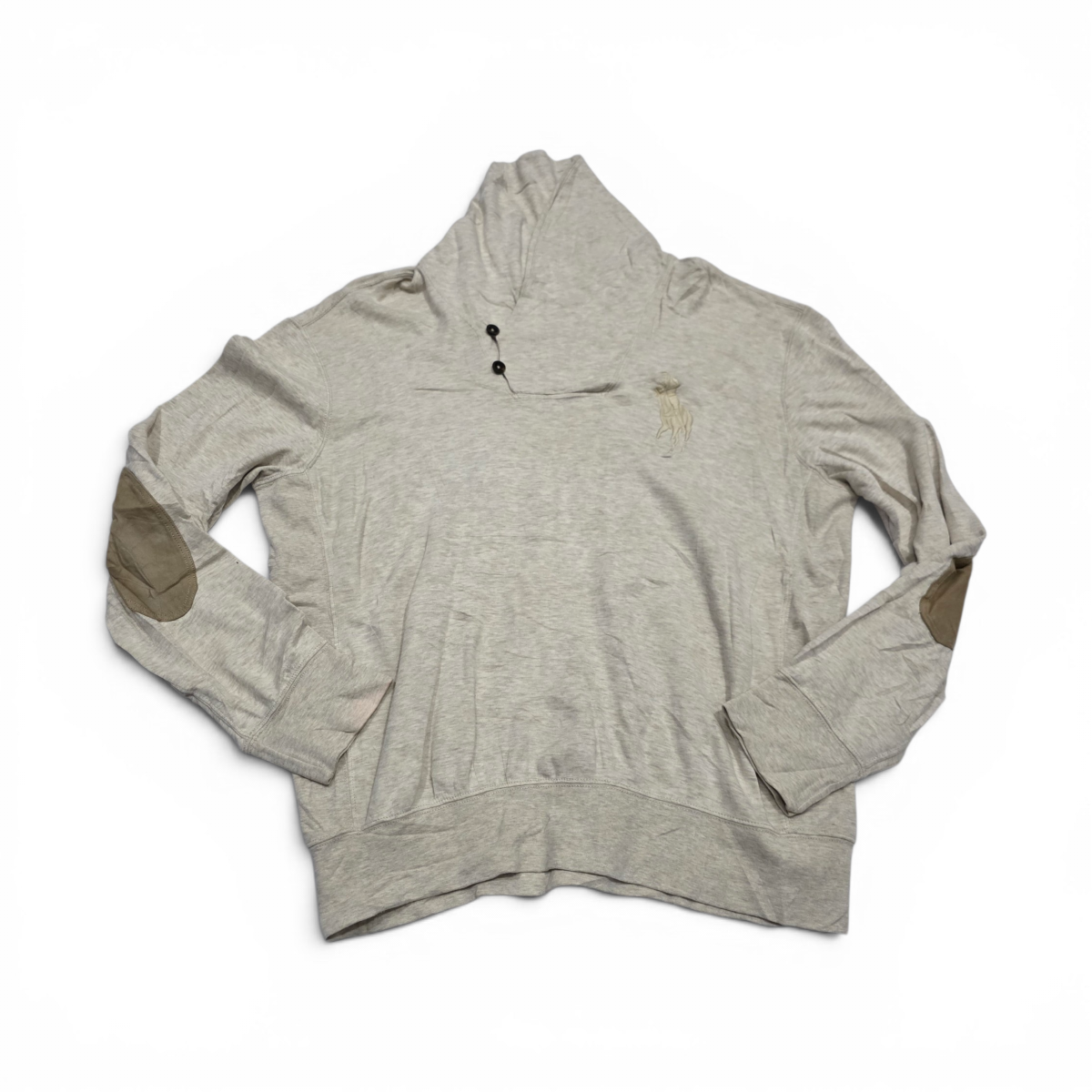 Sueter Ralph Lauren Grande L Beige Pony Jumbo