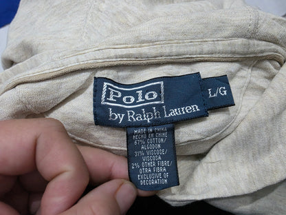 Sueter Ralph Lauren Grande L Beige Pony Jumbo