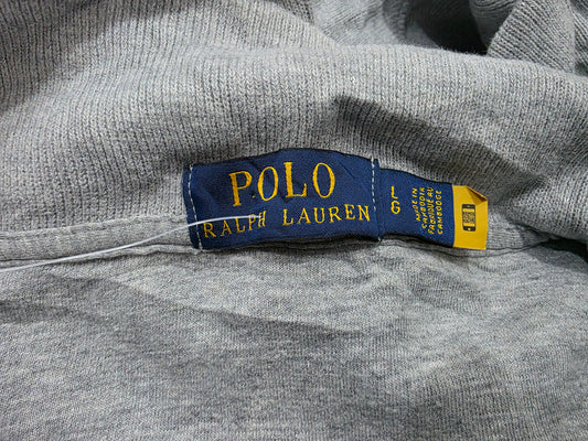 Sueter Ralph Lauren Grande L Gris Pony Azul