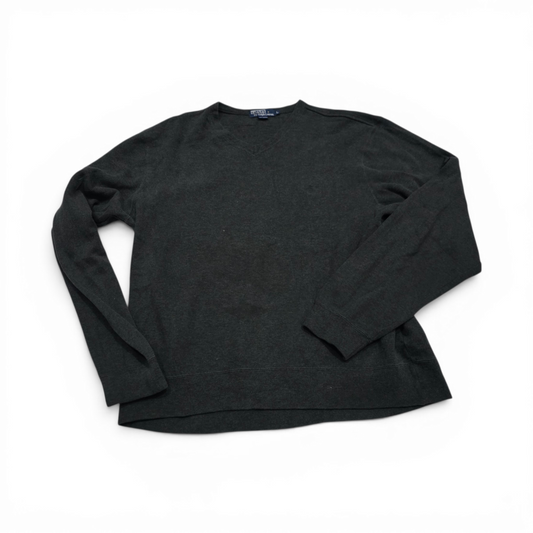 Sudadera Ralph Lauren Grande L Gris Oscuro Pony Gris