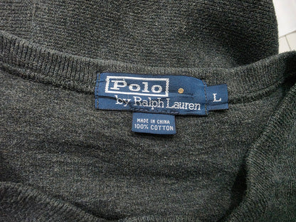 Sudadera Ralph Lauren Grande L Gris Oscuro Pony Gris