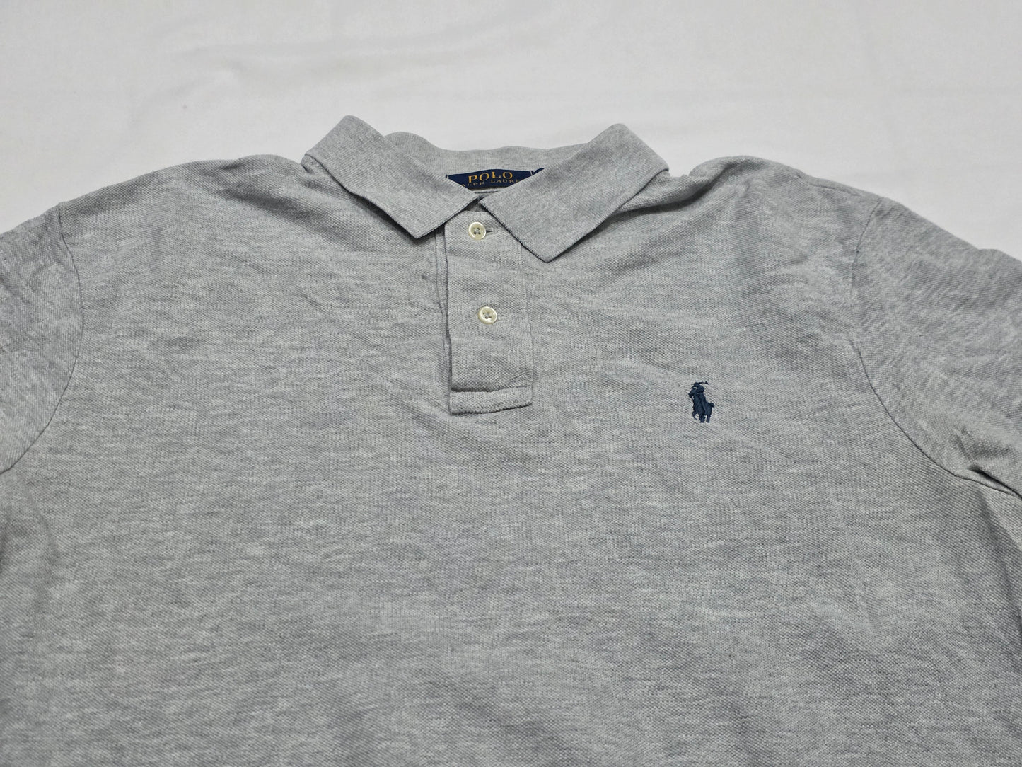 Camisa Ralph Lauren Grande L Gris Slim Fit