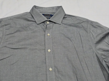 Camisa Ralph Lauren Grande L Gris Slim Fit