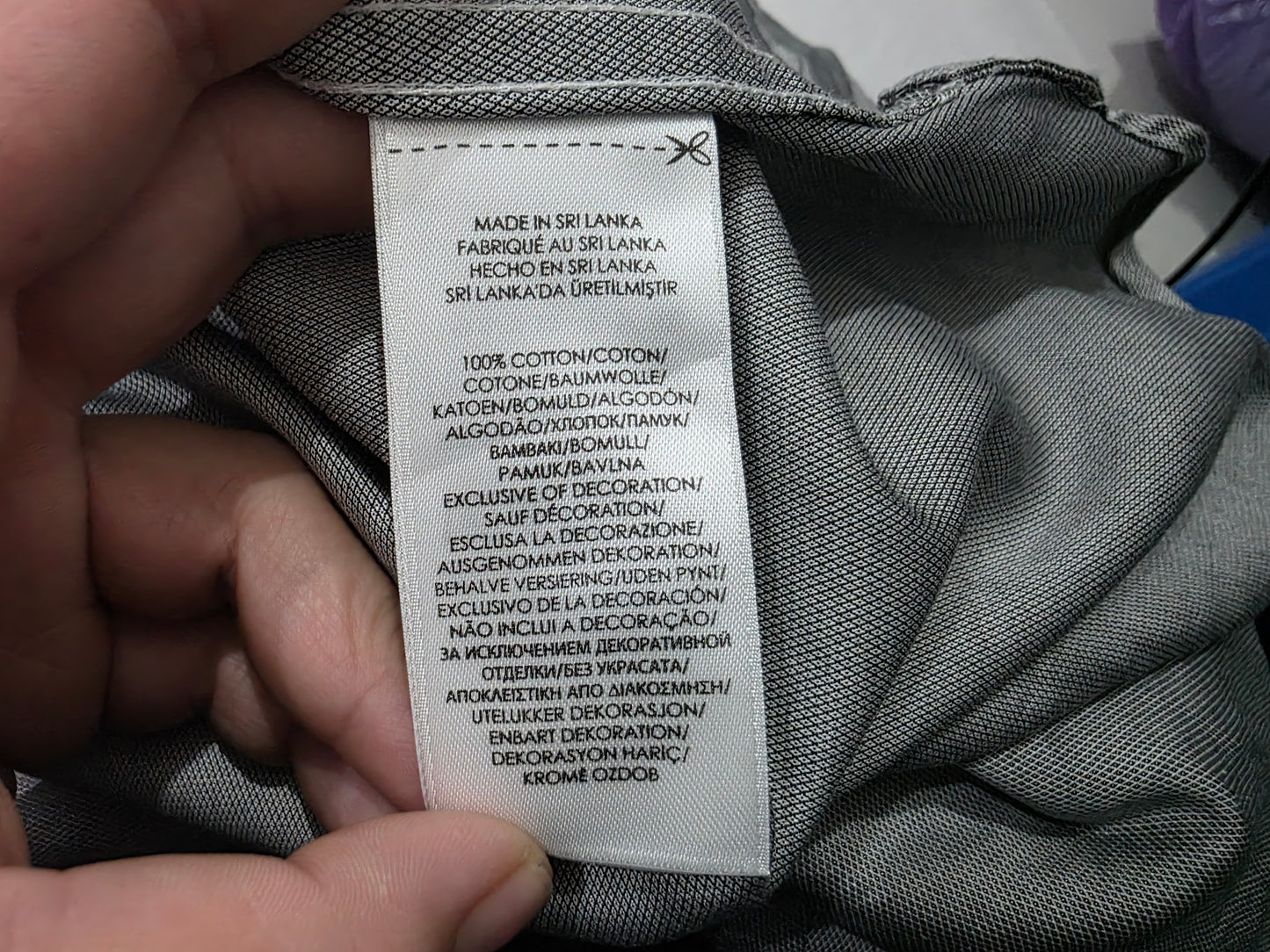 Camisa Ralph Lauren Grande L Gris Slim Fit