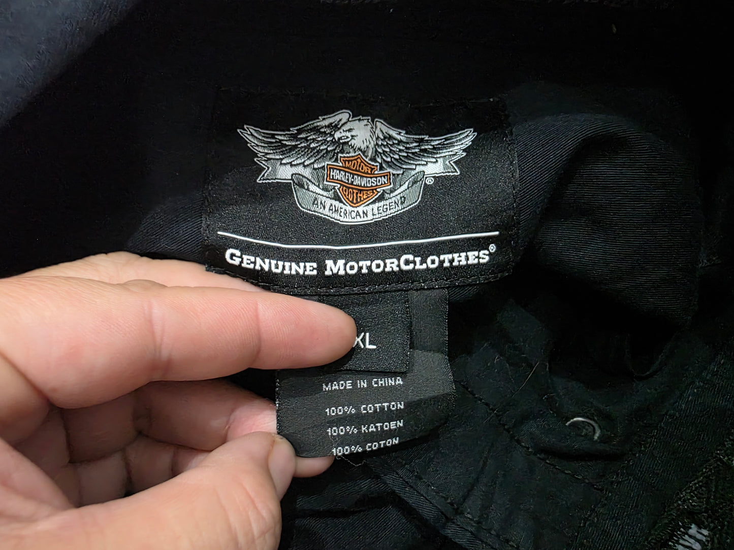 Camisa Harley Davidson Xgrande Xl Negro