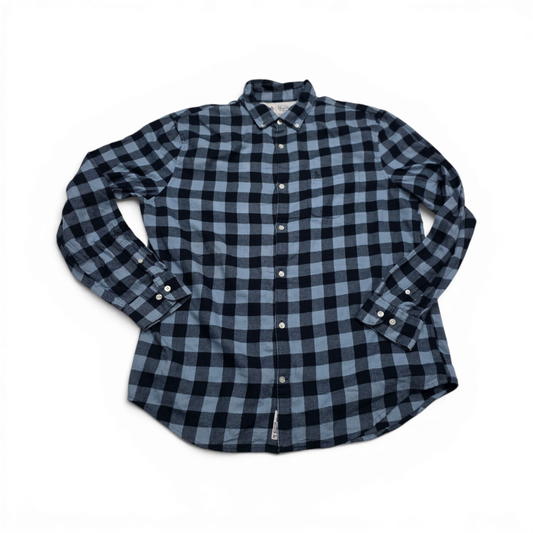 Camisa Penguin Xgrande Xl Azul Cuadros Franela