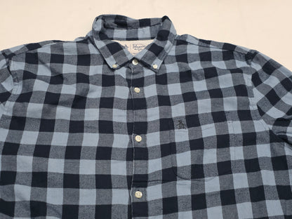 Camisa Penguin Xgrande Xl Azul Cuadros Franela