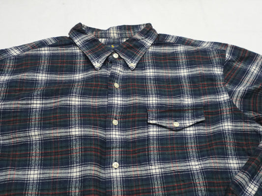 Camisa Ralph Lauren Xgrande Xl Cuadro Azul Y Verde Franela