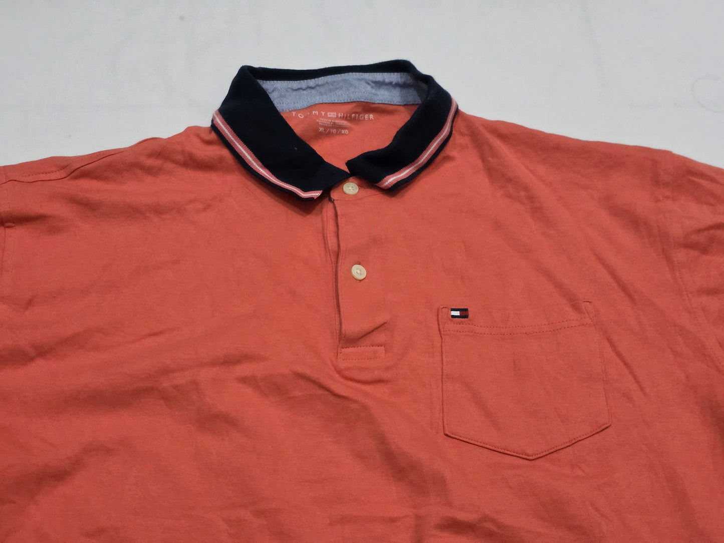 Playera Polo Tommy Hilfiger Xgrande Xl Naranja