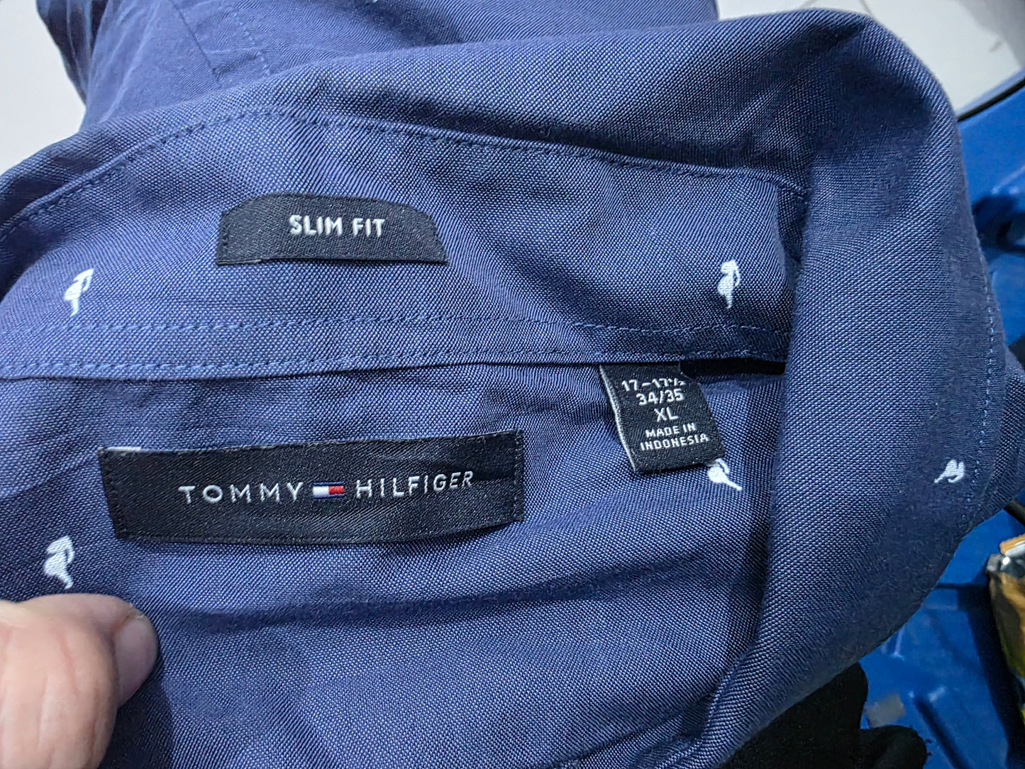Camisa Tommy Hilfiger Xgrande Xl Azul