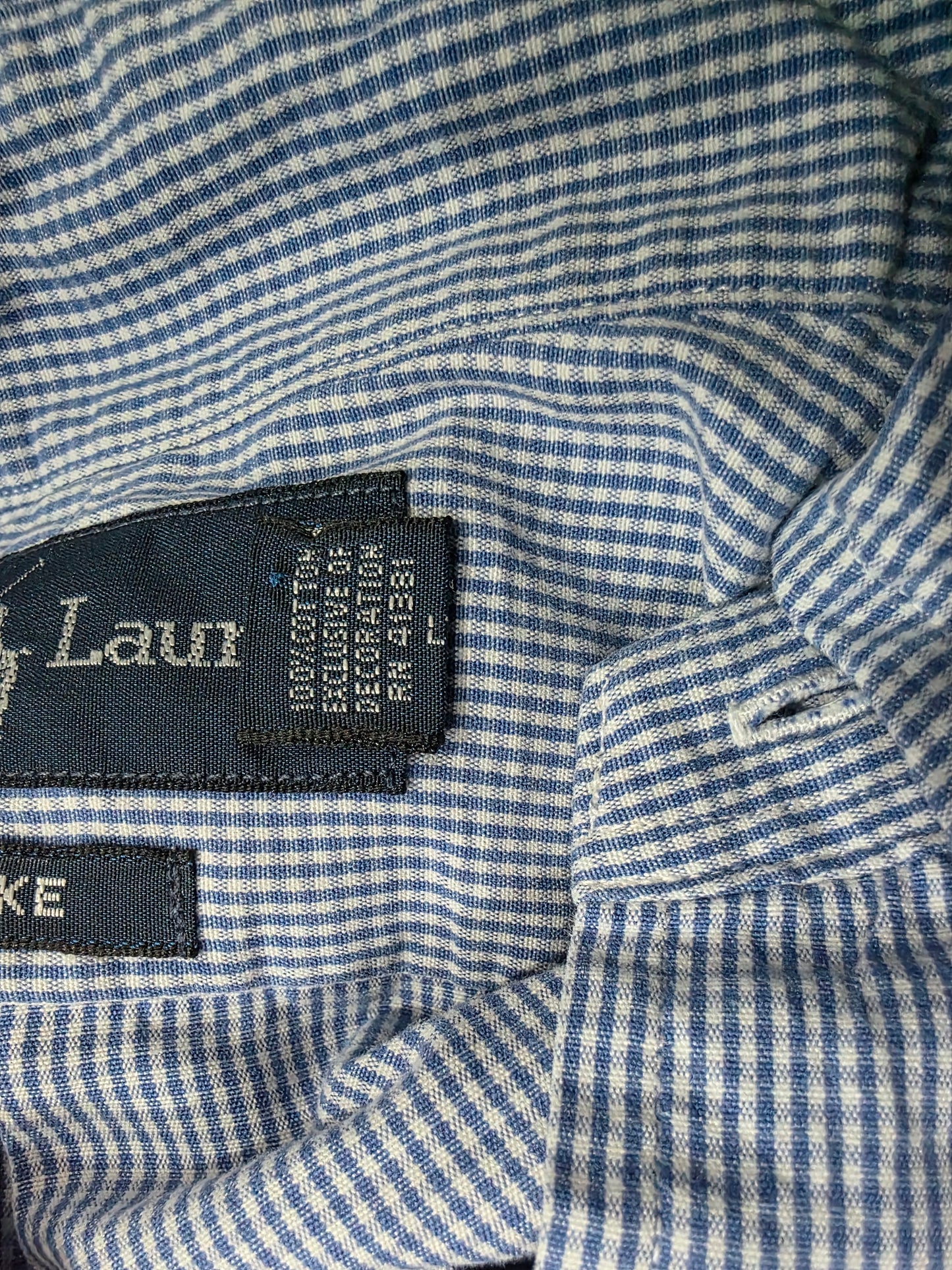 Camisa Ralph Lauren Xgrande Xl Azul Claro Cuadro Blake