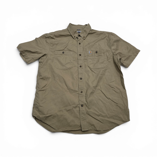 Camisa Carhartt Xgrande Xl Cafe Manga Corta Relaxed Fit