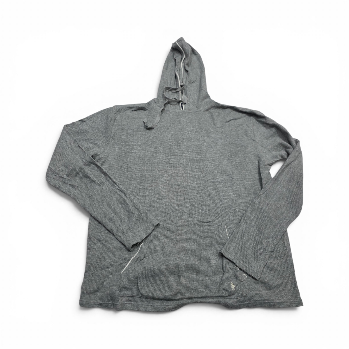 Playera Con Gorro Ralph Lauren Xgrande Xl Gris Manga Larga