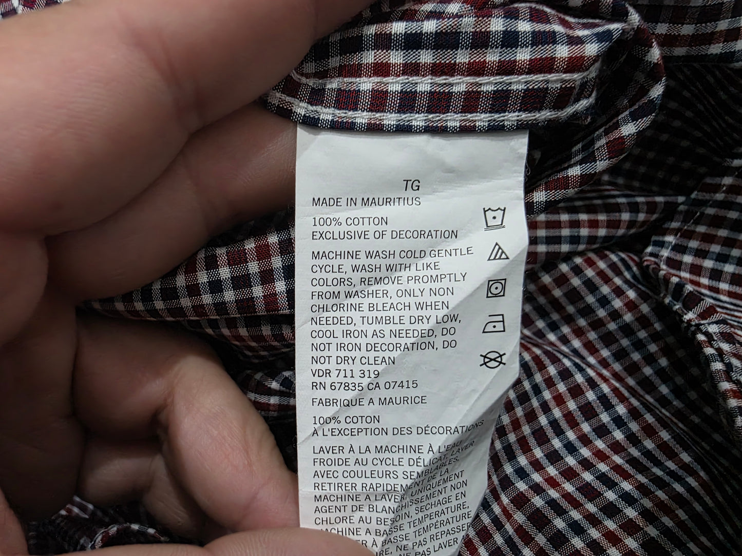 Camisa Nautica Xgrande Xl Cuadro Rojo