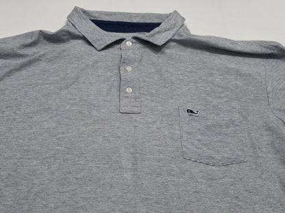 Playera Polo Vineyard Vines 3xl Gris Lineas Azul