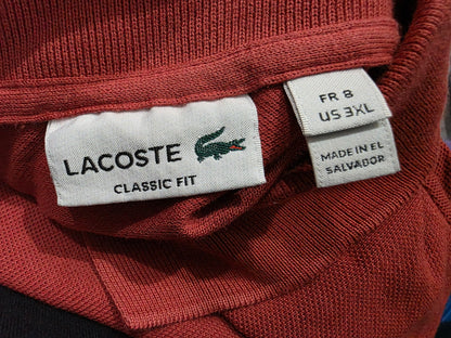 Playera Polo Lacoste 3xl Fr8 Rojo Oscuro