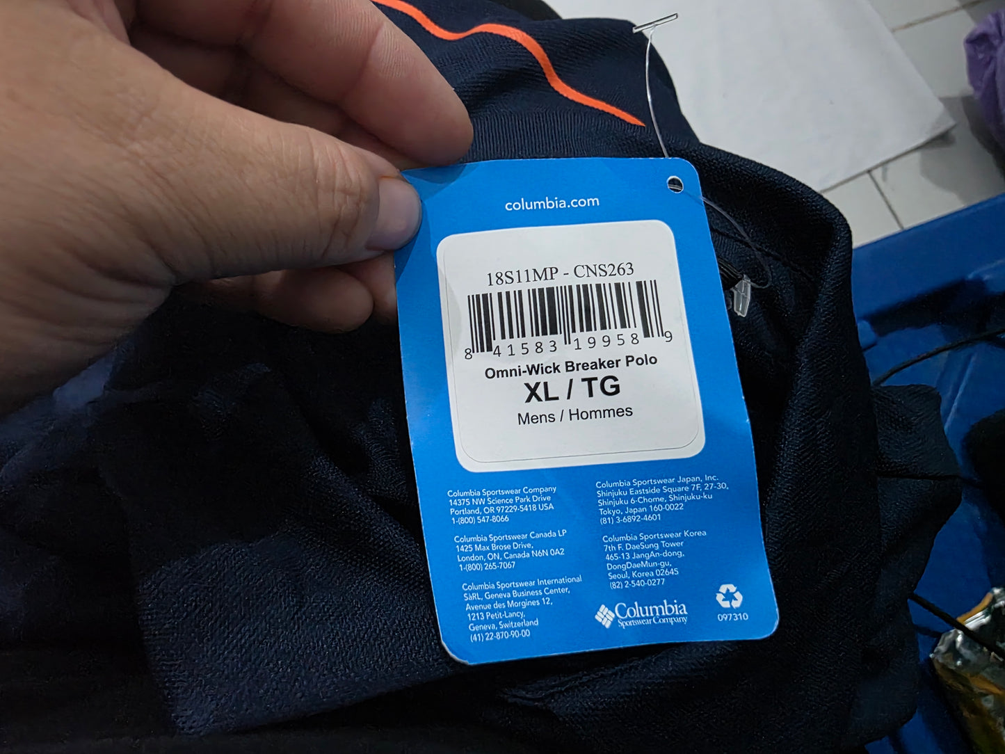 Playera Polo Columbia Xgrande Xl Azul