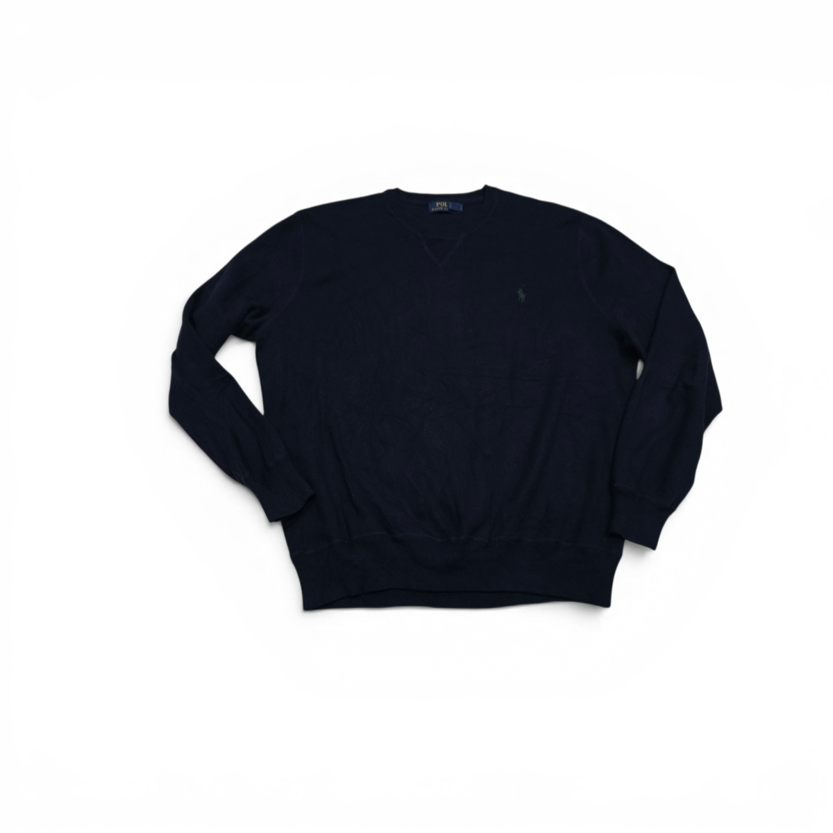 Sueter Ralph Lauren Xgrandexl Azul Pony Verde Cuello Redondo