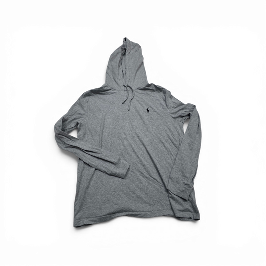 Playera Con Gorro Ralph Lauren Grande L Gris Manga Larga