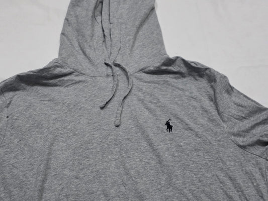 Playera Con Gorro Ralph Lauren Grande L Gris Manga Larga