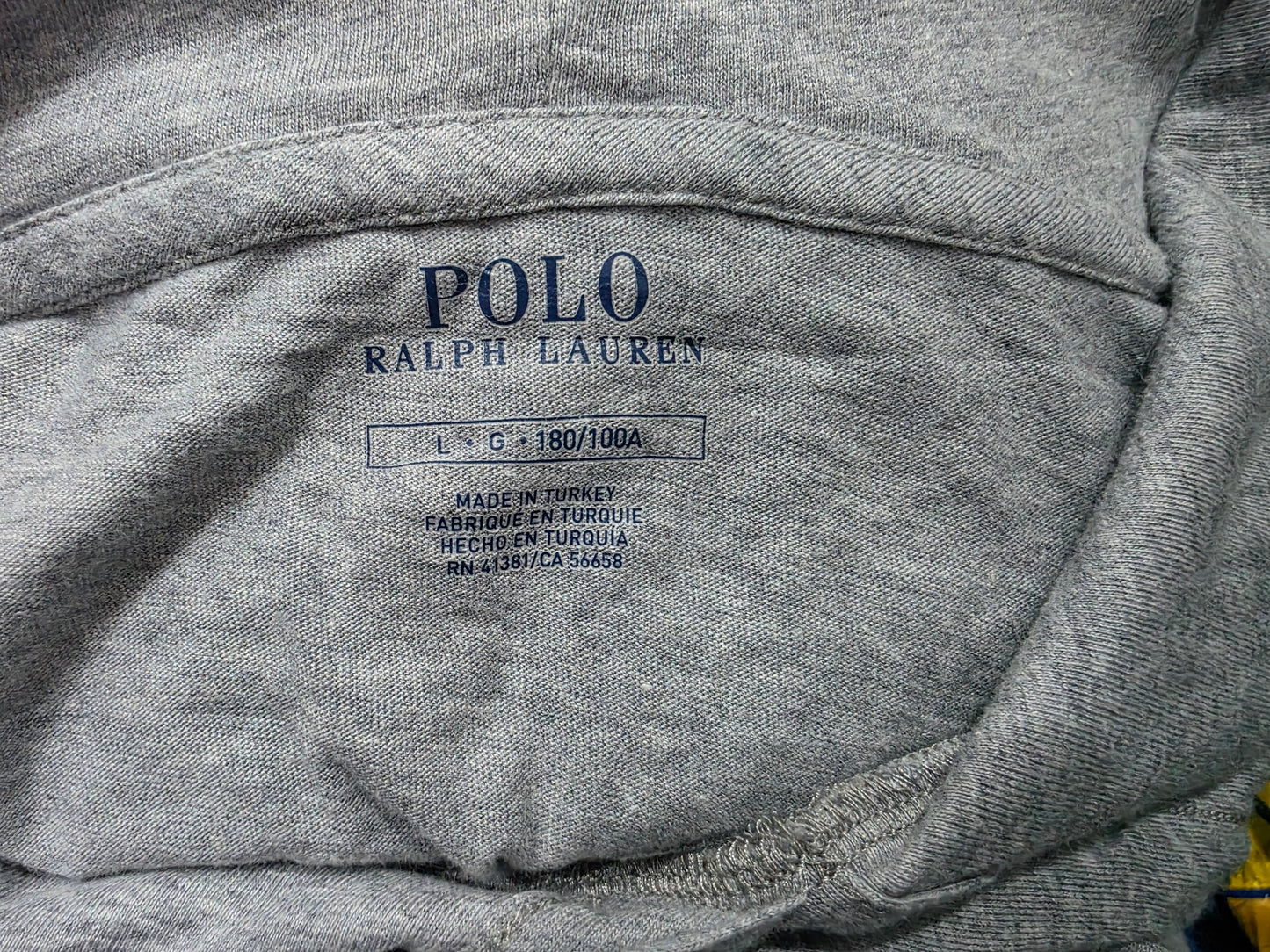 Playera Con Gorro Ralph Lauren Grande L Gris Manga Larga