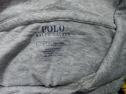 Playera Con Gorro Ralph Lauren Grande L Gris Manga Larga