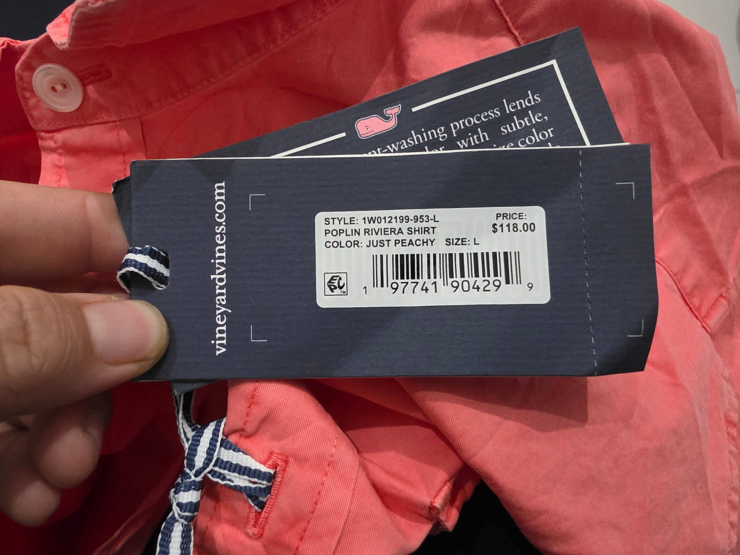 Camisa Vineyard Vines Grande L Coral