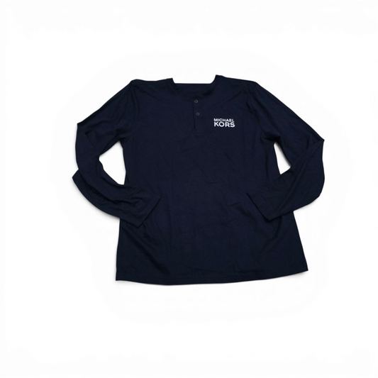 Playera Michael Kors Grande L Azul Manga Larga