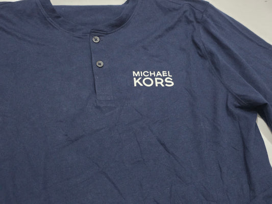 Playera Michael Kors Grande L Azul Manga Larga