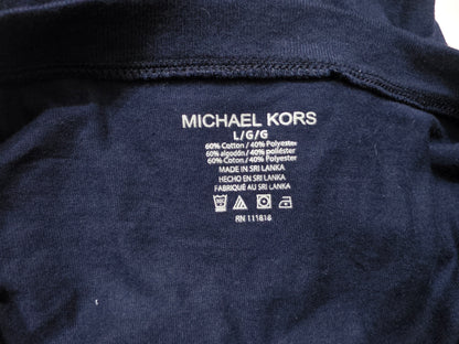 Playera Michael Kors Grande L Azul Manga Larga