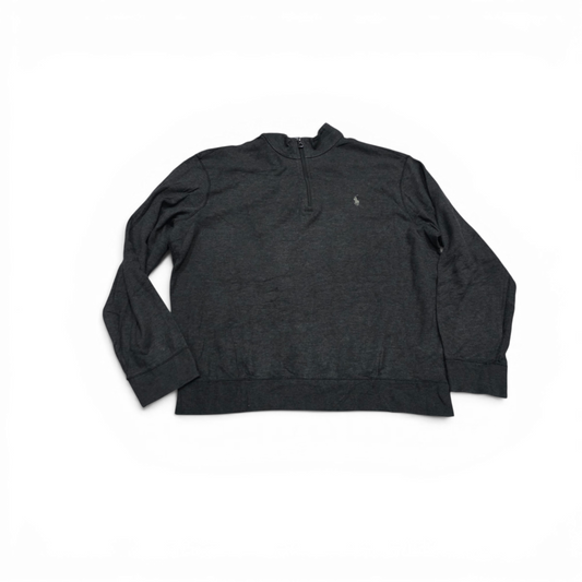 Sueter Ralph Lauren Grande L Gris Pony Gris Cierre Corto