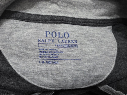 Sueter Ralph Lauren Grande L Gris Pony Gris Cierre Corto