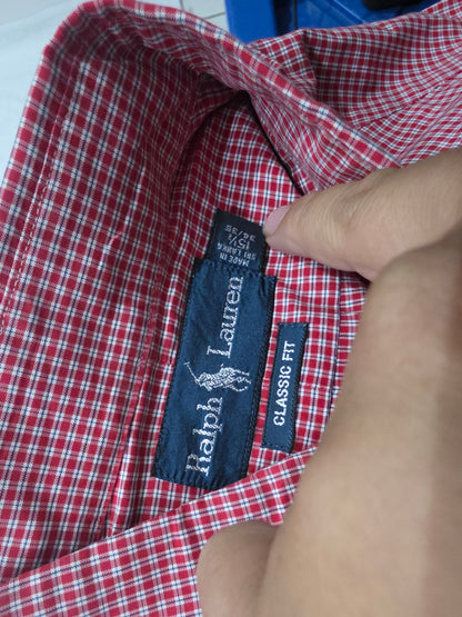 Camisa Ralph Lauren Mediana M Cuadro Rojo