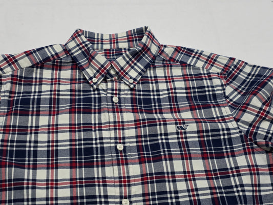 Camisa Vineyard Vines Mediana M Cuadro Azul Y Rojo