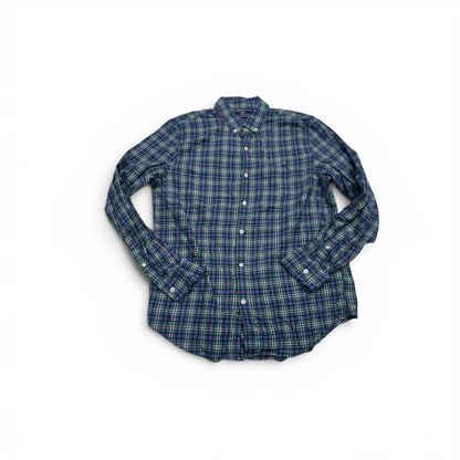 Camisa Vineyard Vines Mediana M Cuadro Verde Y Azul