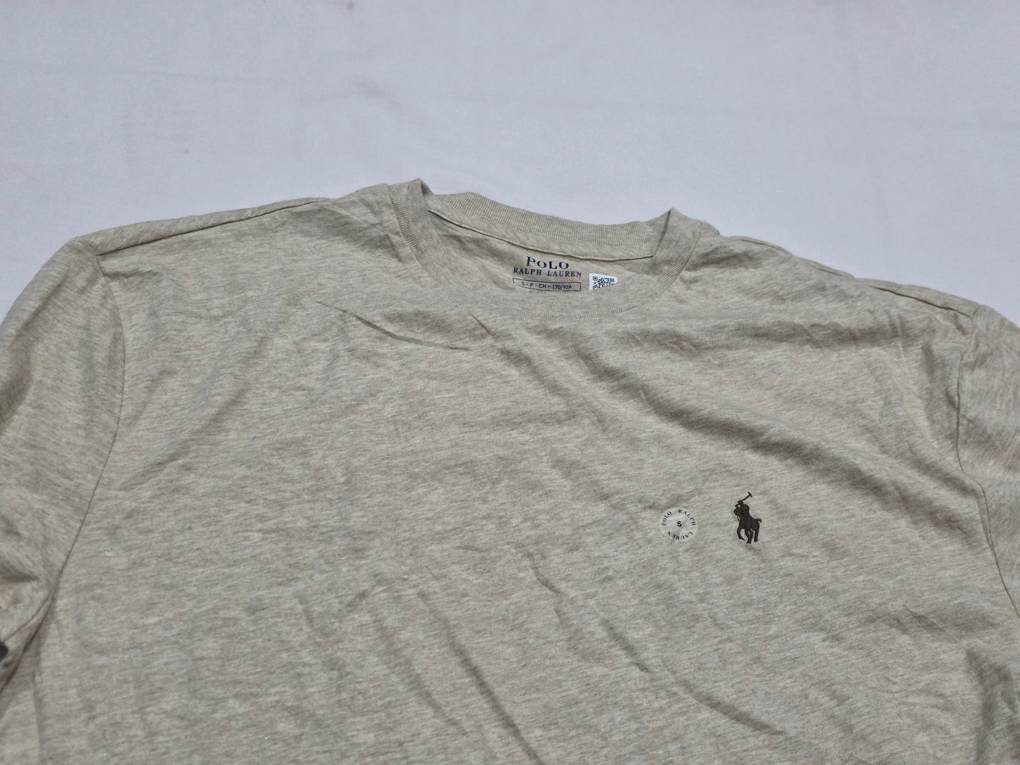 Playera Ralph Lauren Chico S Cafe Claro Pony Cafe Manga Larg