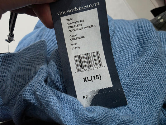 Sueter Vineyard Vines Adolescente Xl 18 Azul Claro (NUEVO)