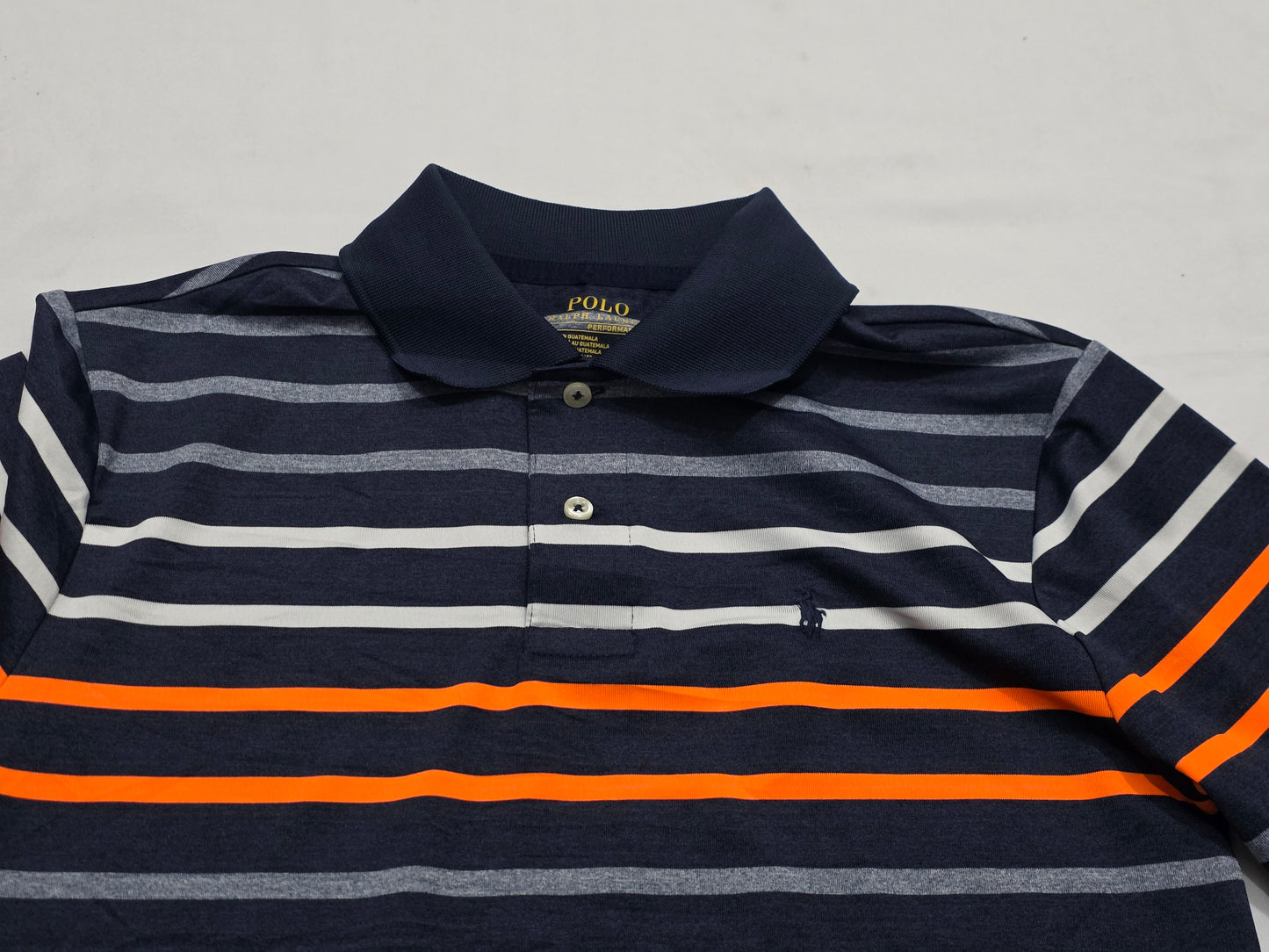 Playera Polo Ralph Lauren Adolescente L 14-16 Azul Lineas (Usado)
