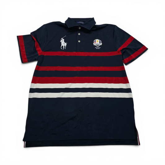 Playera Polo Ralph Lauren Mediana M Azul Rojo Pony Jumbo (Usado)