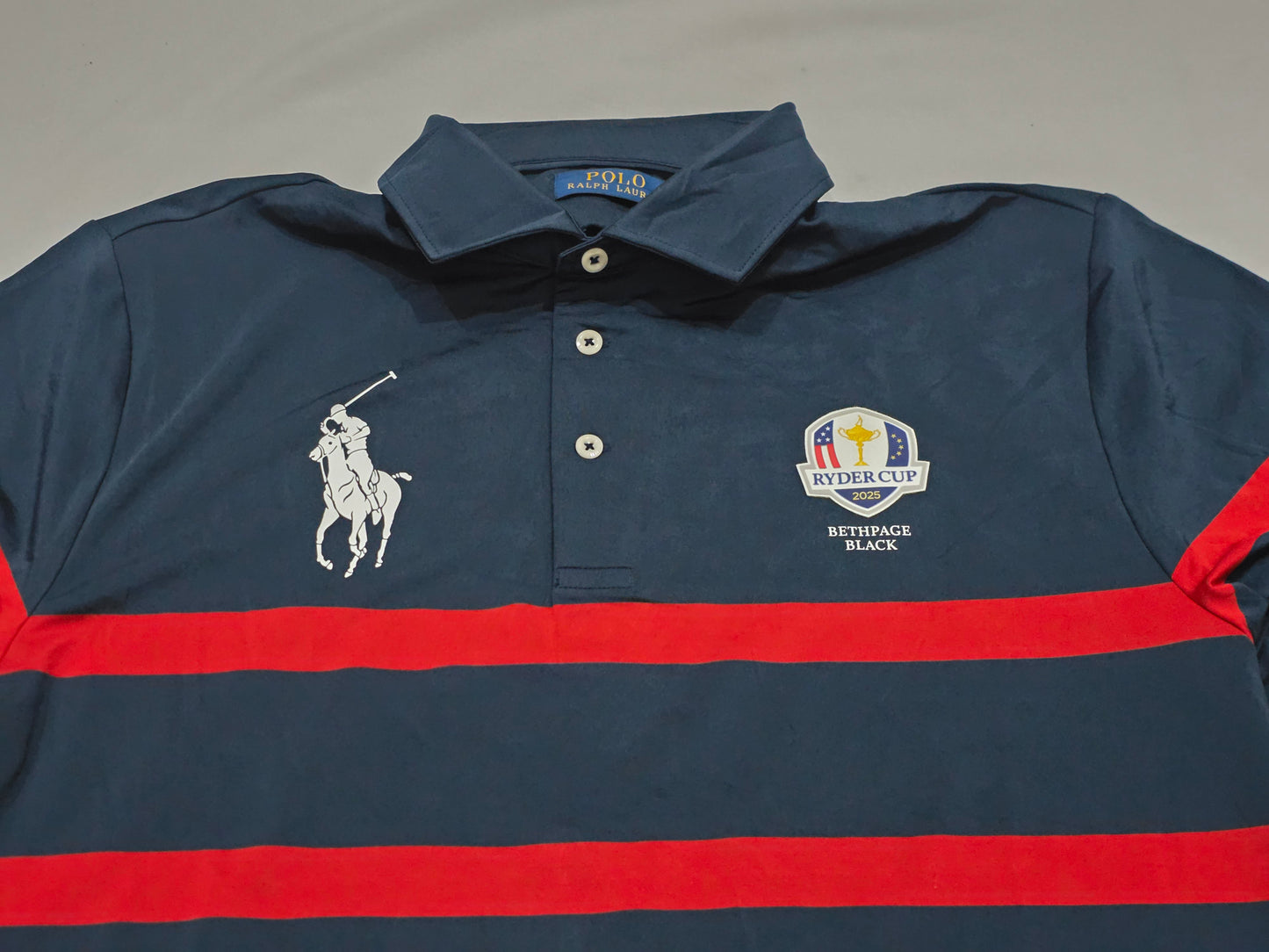 Playera Polo Ralph Lauren Mediana M Azul Rojo Pony Jumbo (Usado)