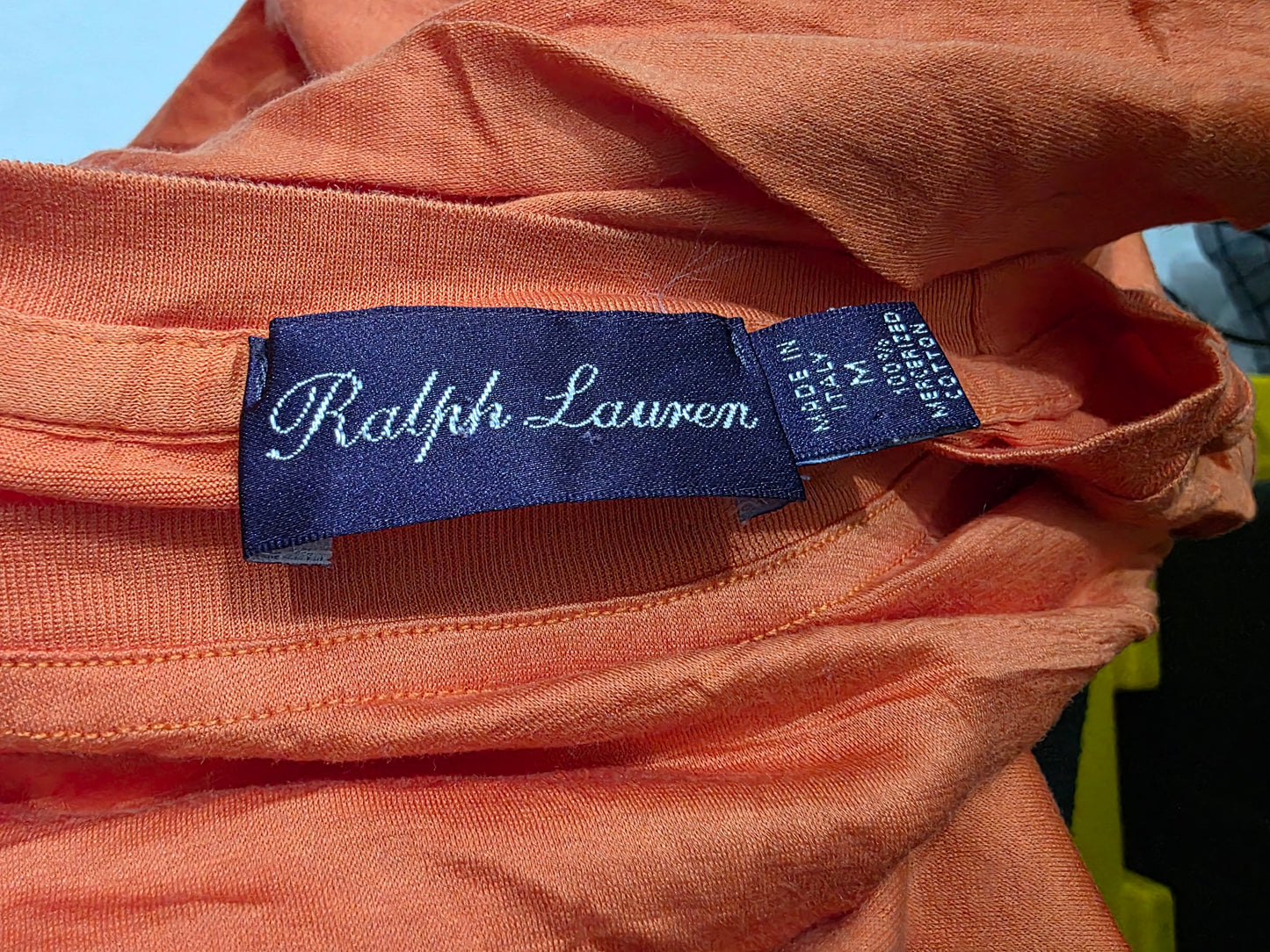 Playera Ralph Lauren Mediana M Naranja Etiqueta Morada (Usado)