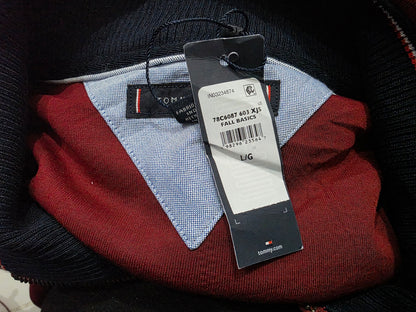 Sueter Tommy Hilfiger Grande L Vino Cierre Corto (NUEVO)