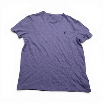 Playera Ralph Lauren Grande L Custom Slimfit Lila Pony Azul (Usado)